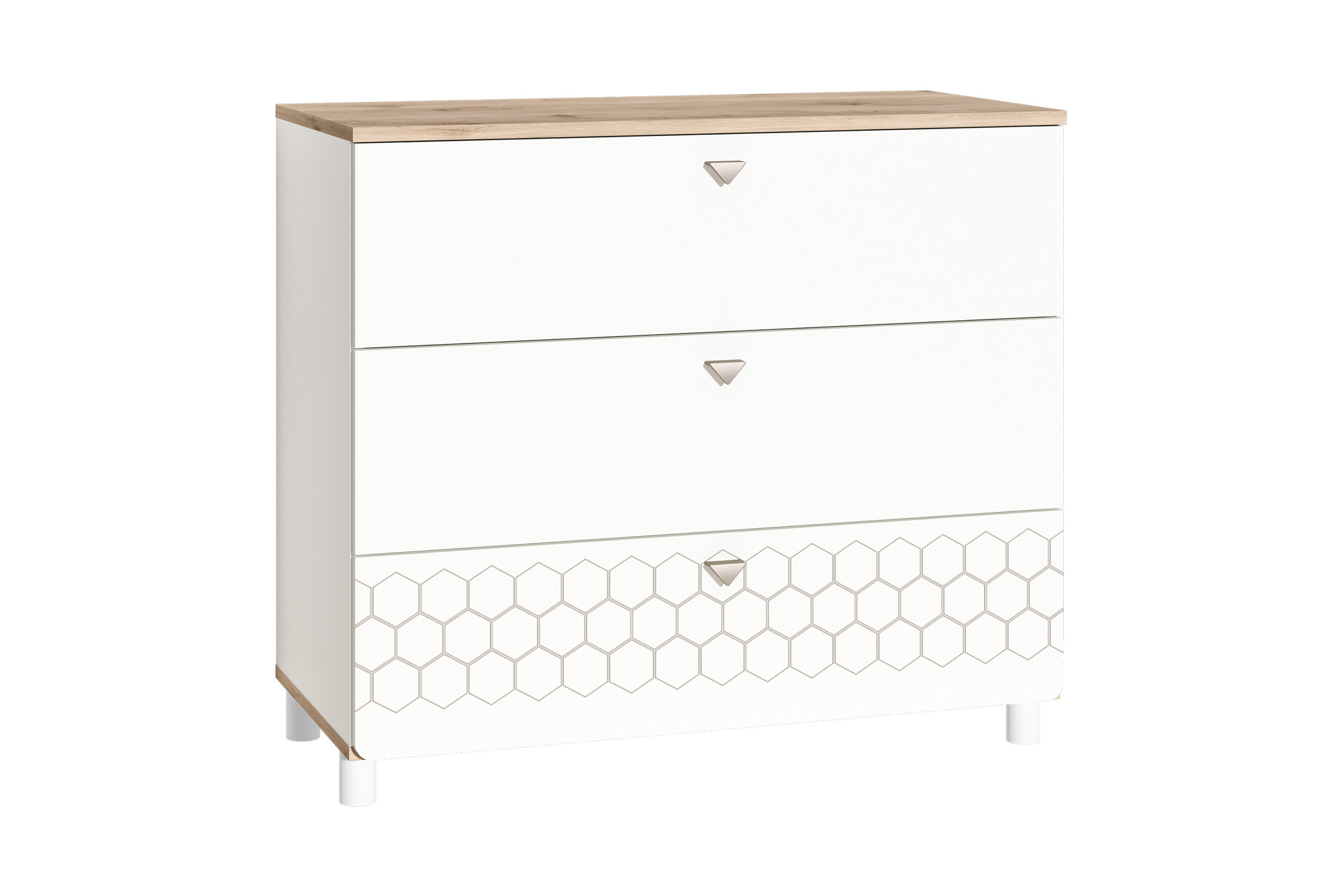 Комод Эйп 13.322 белый шагрень / дуб белый