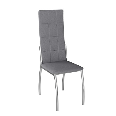 Комплект стульев Юджин (4 шт), хром рогожка серая