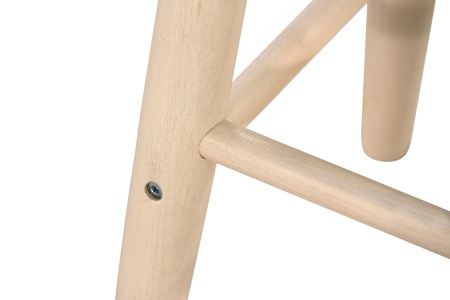 Табурет c круглым сиденьем выбеленная береза