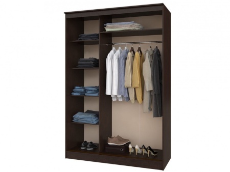 Шкаф Алекс Дуб Беленый/Дуб Венге 1500×2016×520 мм