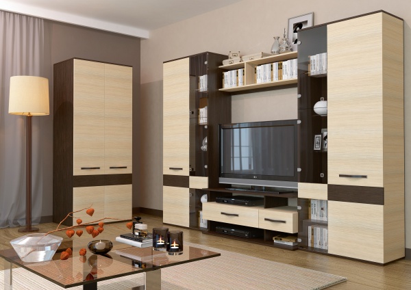 Гостиная Сапфир Кантерберри \Сонома (Ш-2800 х В-2000 х Г-426 мм)