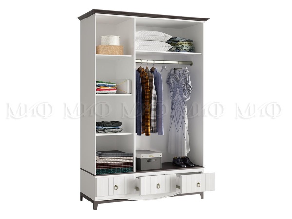 Шкаф 3-х Створчатый Виолетта МДФ (Ш-1450 мм x Г-560 мм х В-2135 мм)