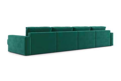 Диван п-образный тик-так Монарх М2О2 изумрудный