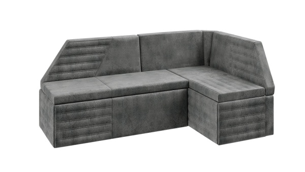 Скамья угловая со спальным местом «Лондон» (Дуб сонома трюфель/Велюр серый)